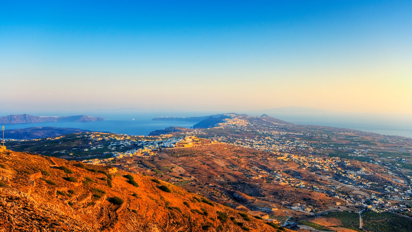 Morning view over Santorini.
