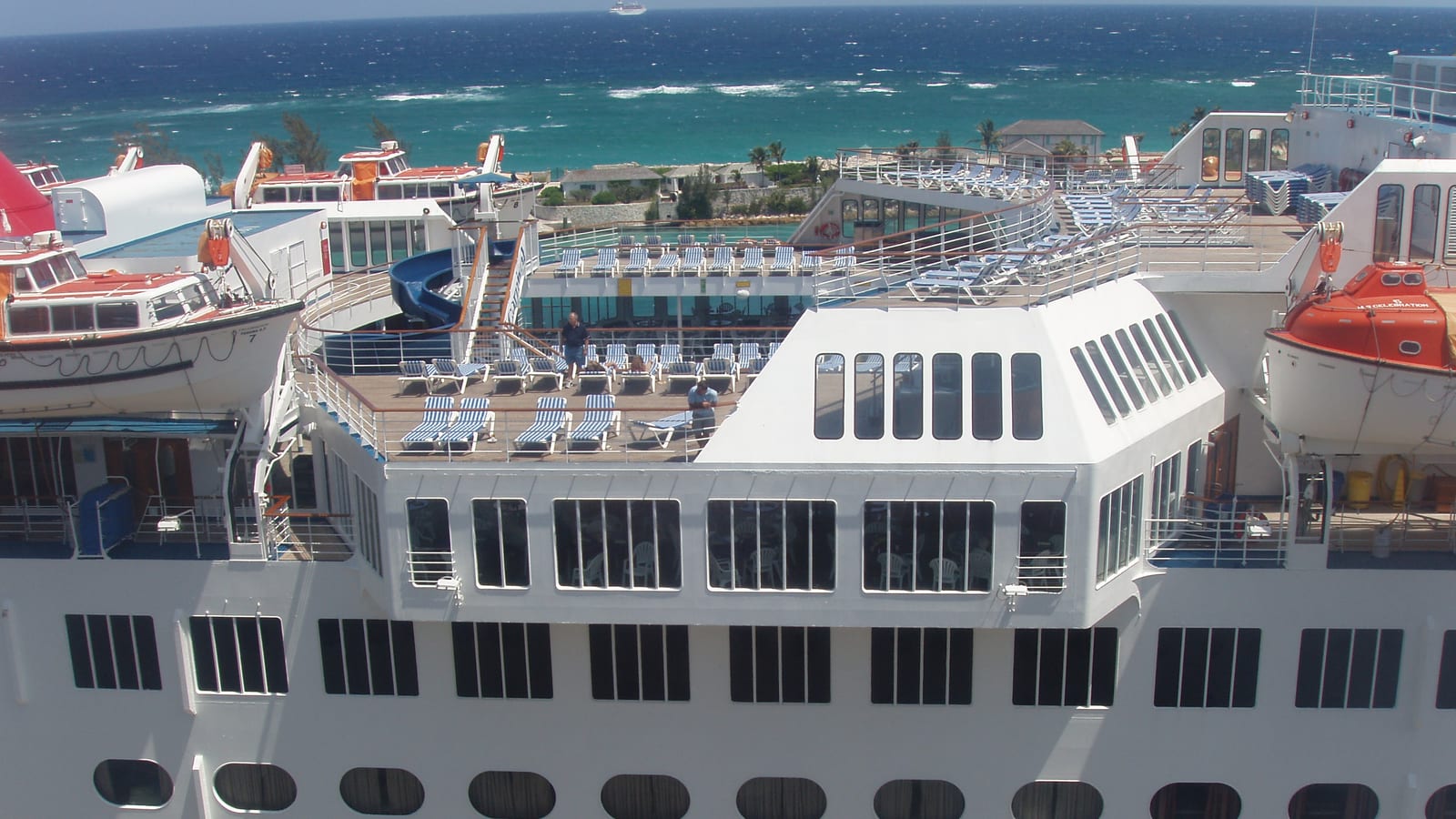 A Carnival Excel-class cruise ship at sea.